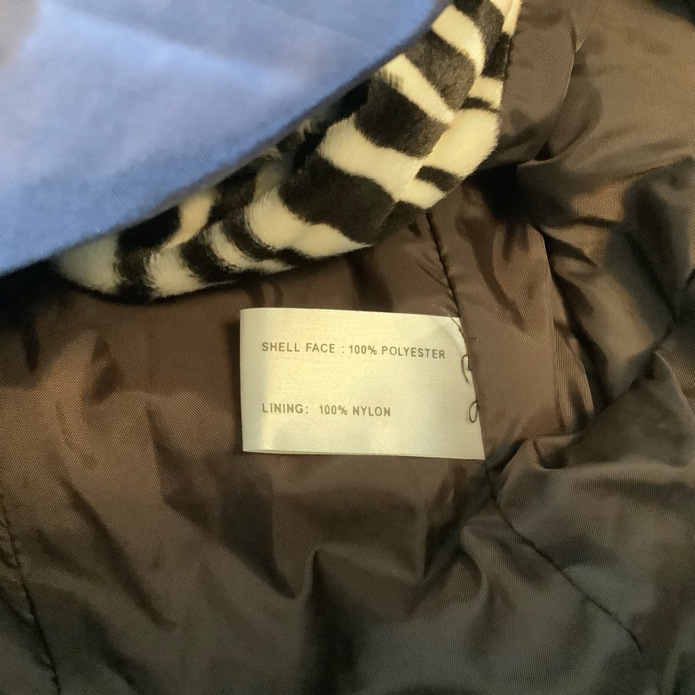 Gallery Zebra Print Long Coat Size Large - image 6